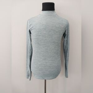 New Balance heather green long sleeve athletic pullover mock turtleneck Size L